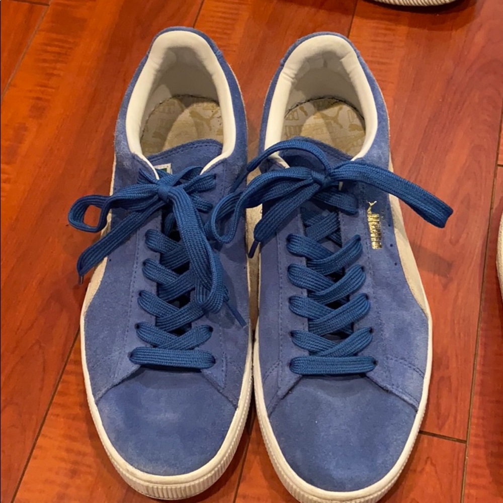 Puma blue suede men’s shoes size 10